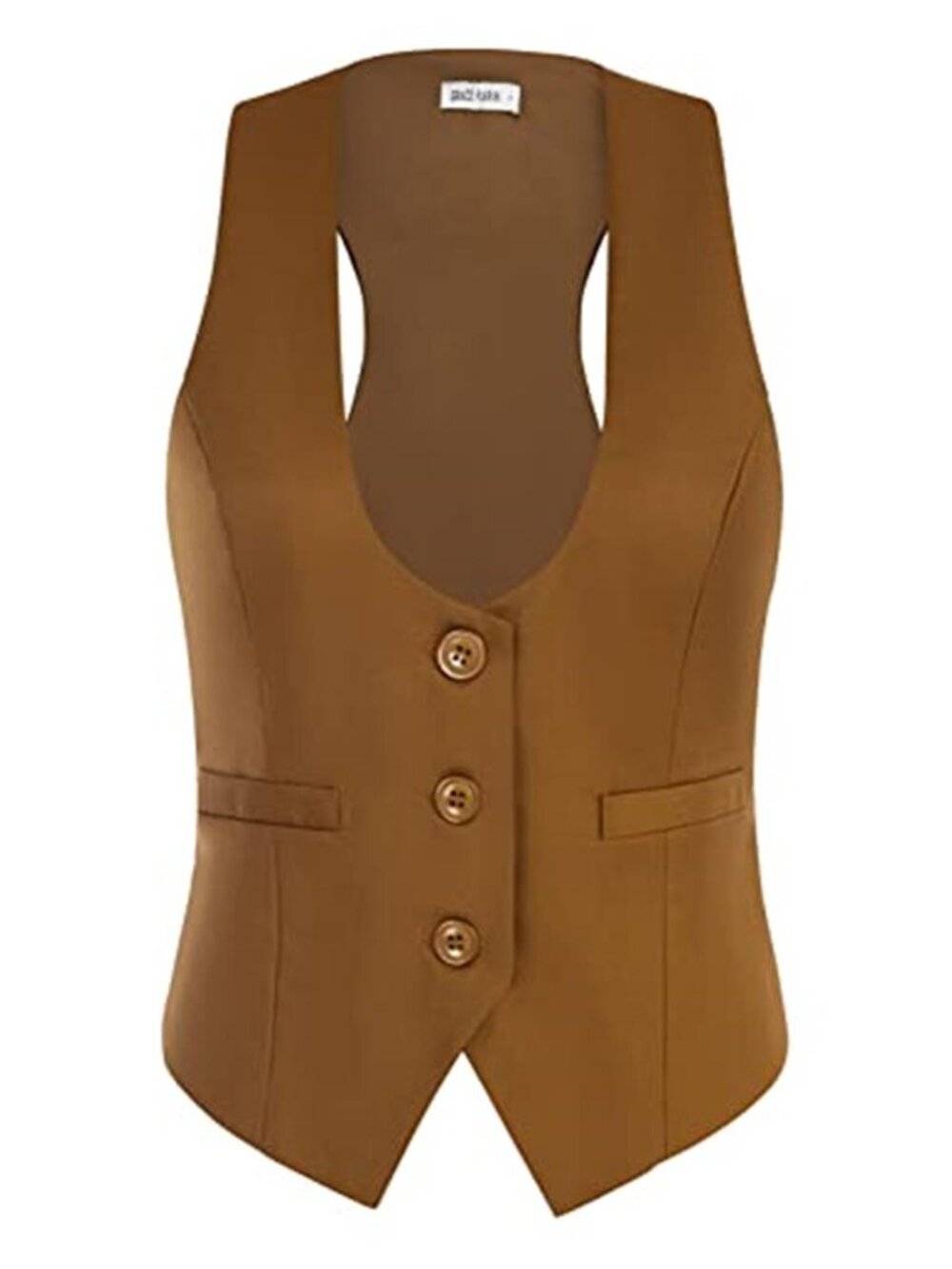 Women's Suit Vest Top, Dressy Casual Sleeveless Button Waistcoat